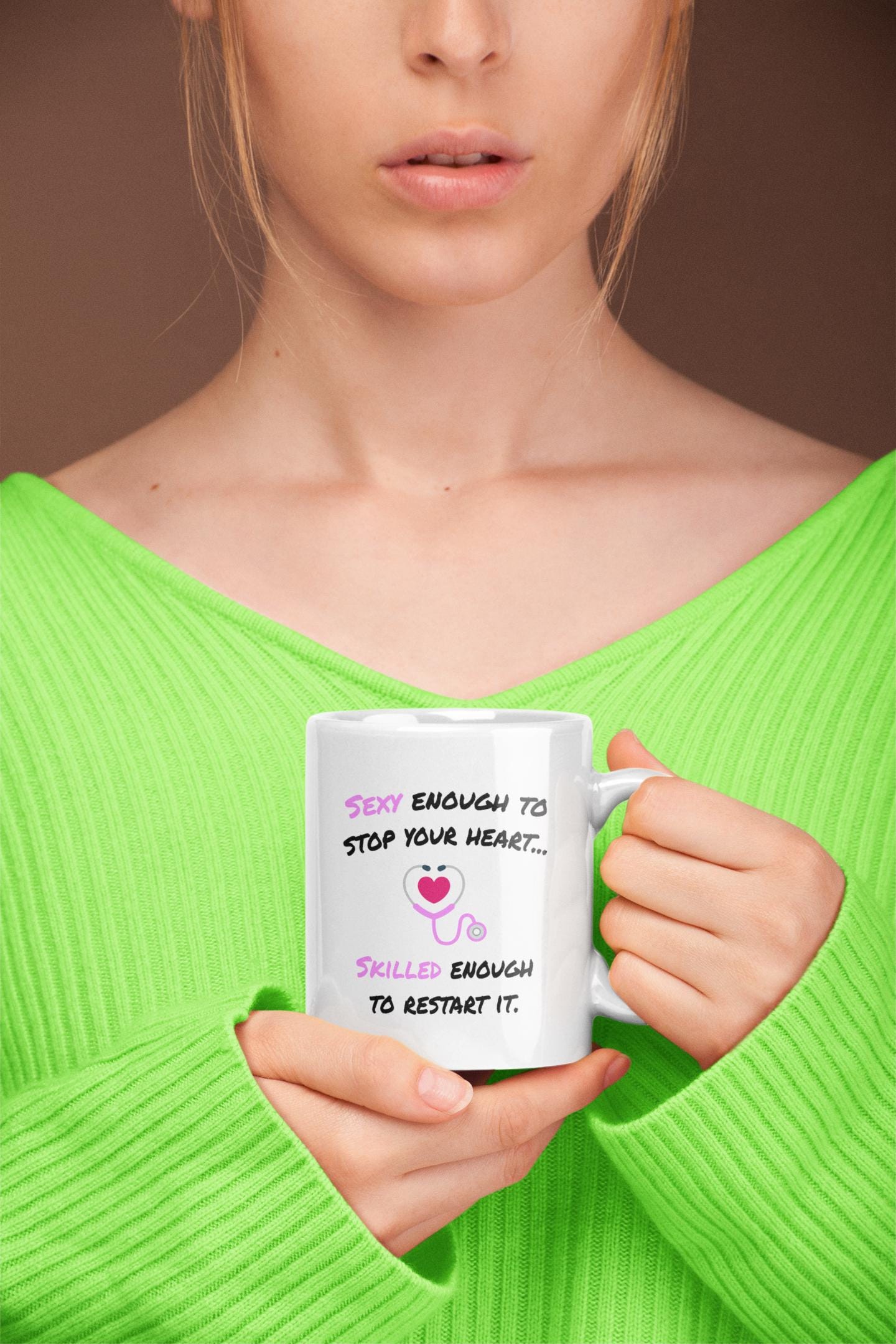 Sexy Nurse Mug - Skilled Caregiver Gift - Ceramic Coffee Cup for Nurses