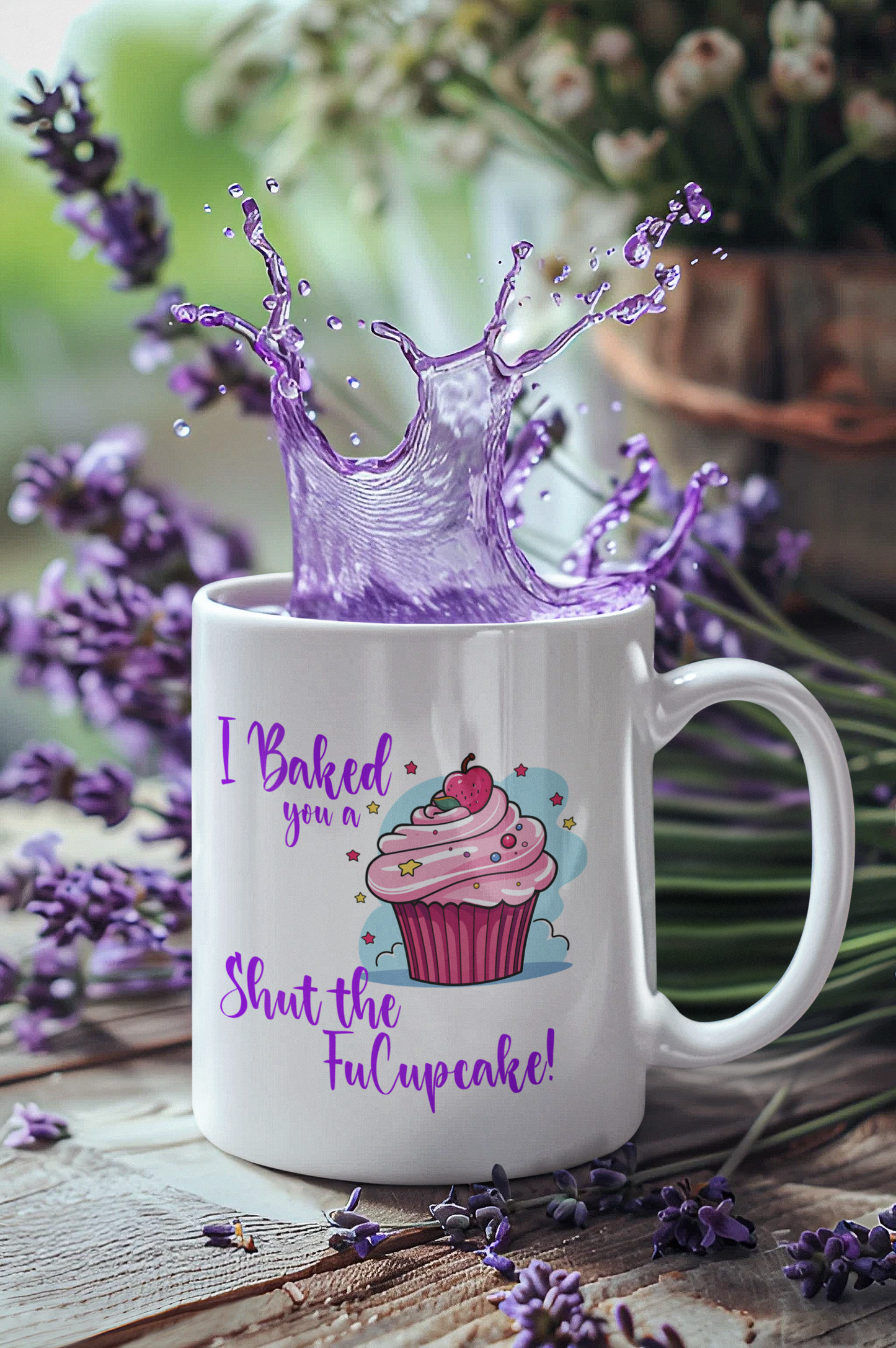 Funny Novelty Mug Baked You a Shut the Fucupcake Cup Coffee Tea Cup Gift for Coworker Friend Humor