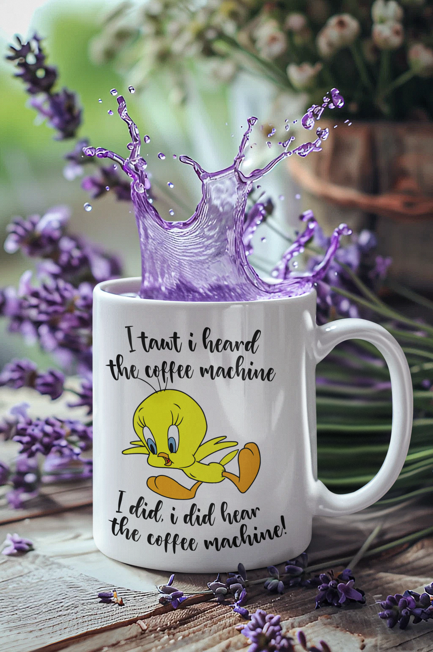 Mug - Tweety Bird Coffee Mug, Cute Cartoon Design, Fun Gift for Bird Lovers, Unique Kitchen Decor, Ideal for Home & Office