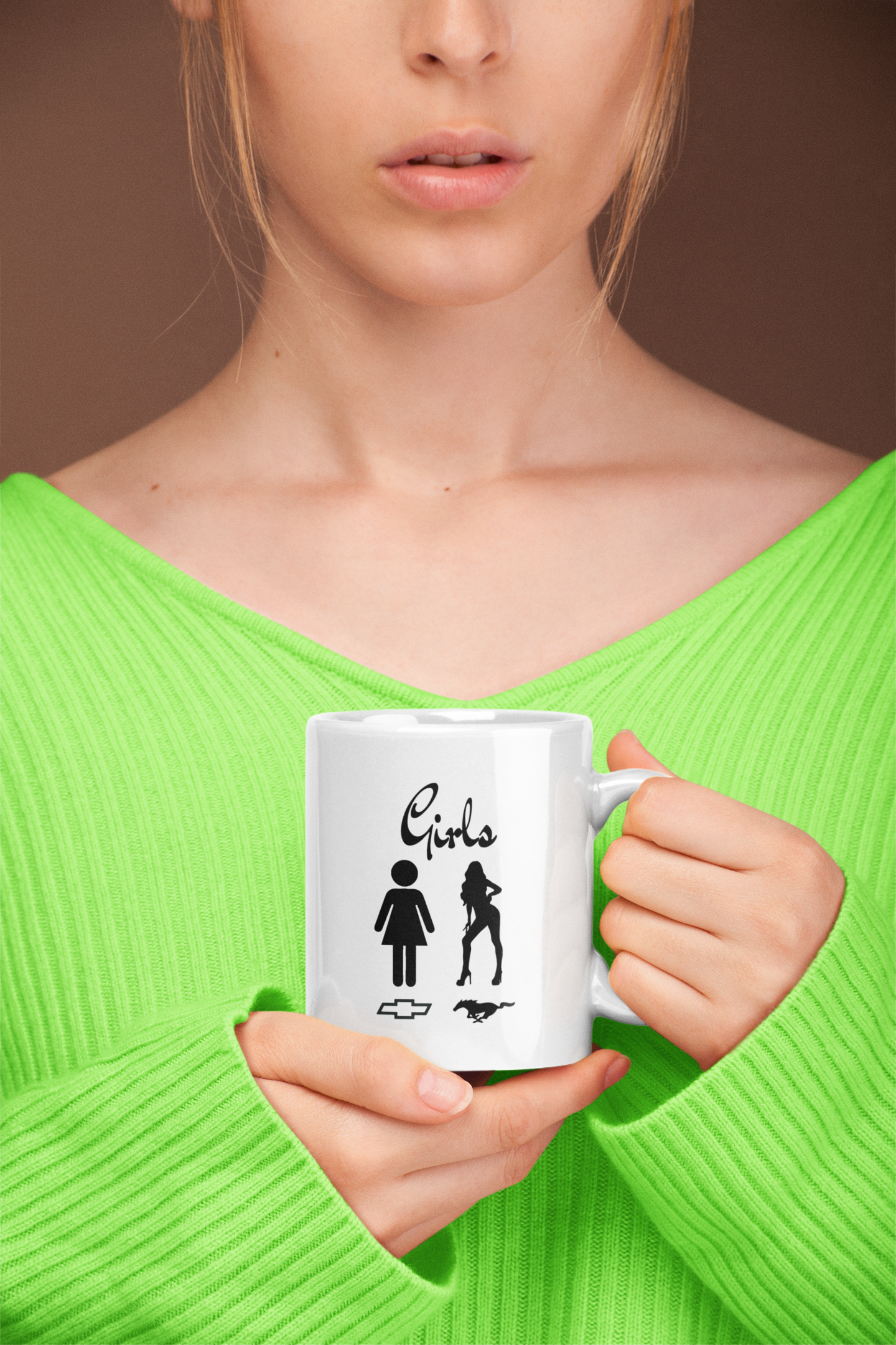 Camaro & Mustang Girl Coffee Mug Set - Classic Muscle Car Gifts for Women, Racing Enthusiast Tea Cups, Unique Car Lover Birthday Present