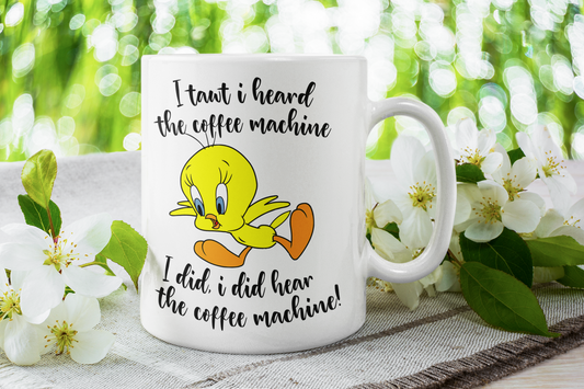 Mug - Tweety Bird Coffee Mug, Cute Cartoon Design, Fun Gift for Bird Lovers, Unique Kitchen Decor, Ideal for Home & Office